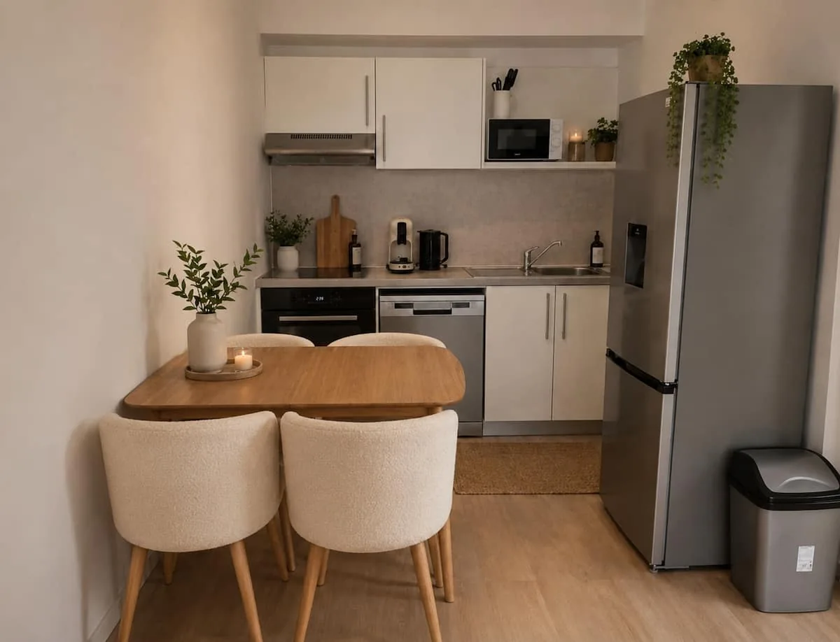 Cuisine du logement LG Lesquin, exemple concret de location courte durée